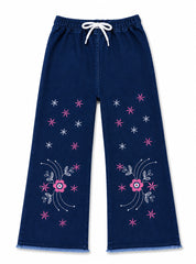 Girls Wide-Leg Jeans Twilight Blossom