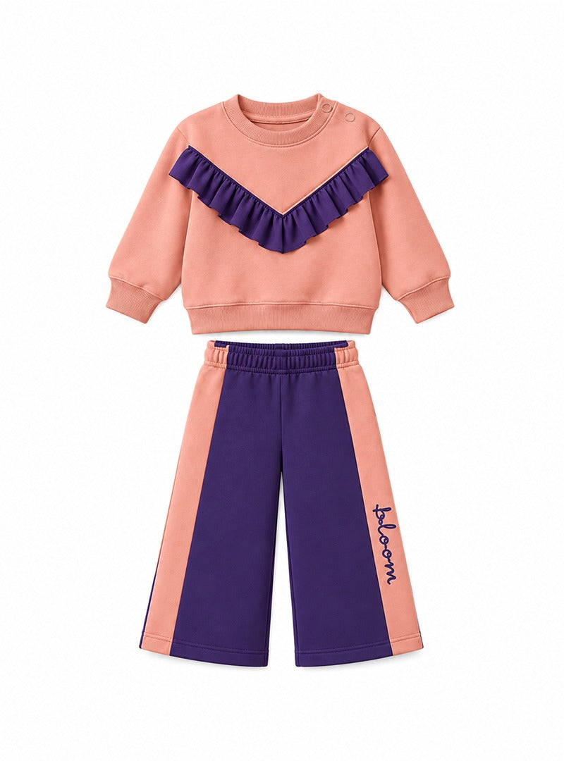 Toddler Winter Set Purple Bloom Ruffle