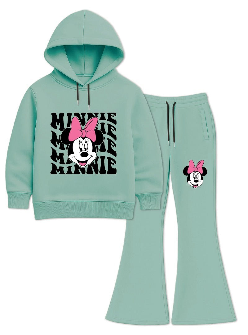 Girls Winter Hoodie Set Minty Minnie Dark