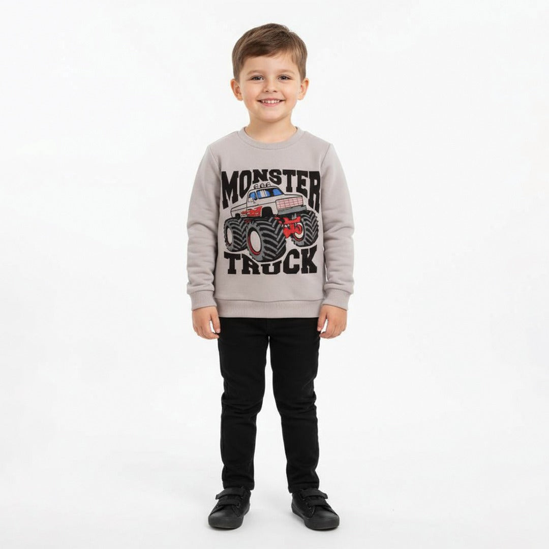 Big Wheels Monster Truck Sweatshirt with Black Pant