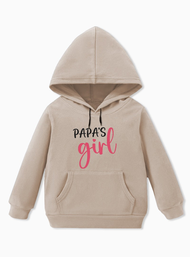 Papa's Girl Heartwarming Fleece Hoodie For Little Girls