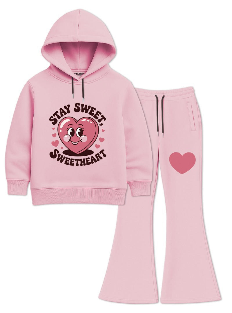 Sweetheart Pink Girls Tracksuit