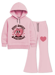 Sweetheart Pink Girls Tracksuit