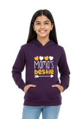 Mama's Bestie Warm Hoodie For Girls.