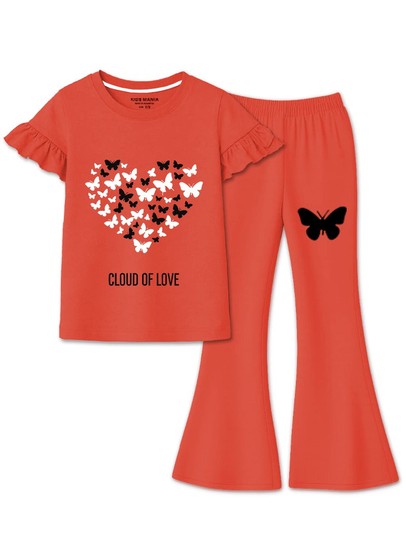 Girls Cloud of Love Butterfly Co Ord Set
