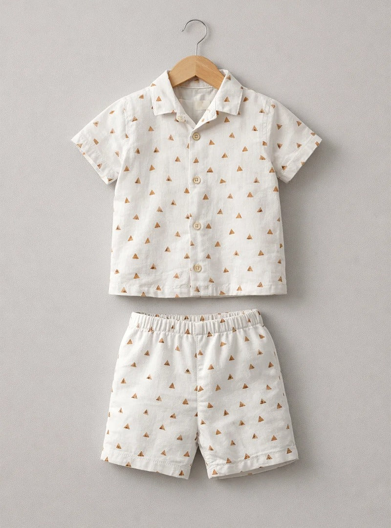 Boys Minimal Triangle Print Co Ord Set