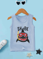 SHARK SLEEVE LESS T'SHIRT