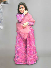 PINK LEHNGA WITH SHORT PINK SHIRT - Kidsmania.pk